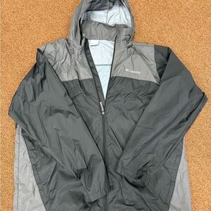 Columbia Men's Black and Gray Windbreaker